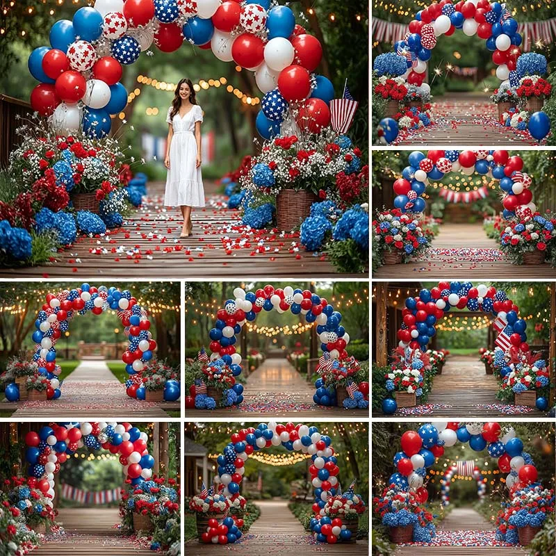 

LS Photography Background 4th of July Celebration Party Independence Day Kid Birthday Portrait Decor Backdrop Photo Studio