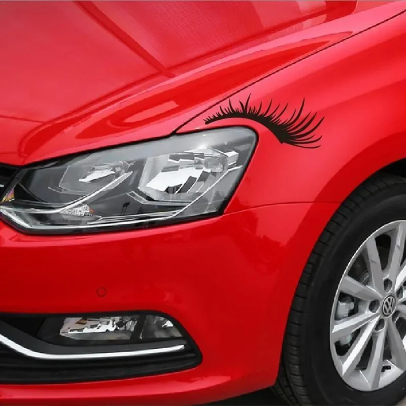 Eyelash Headlight Car sticker decoration Headlight sticker false eyelashes Electric eye sticker car eyelash pair