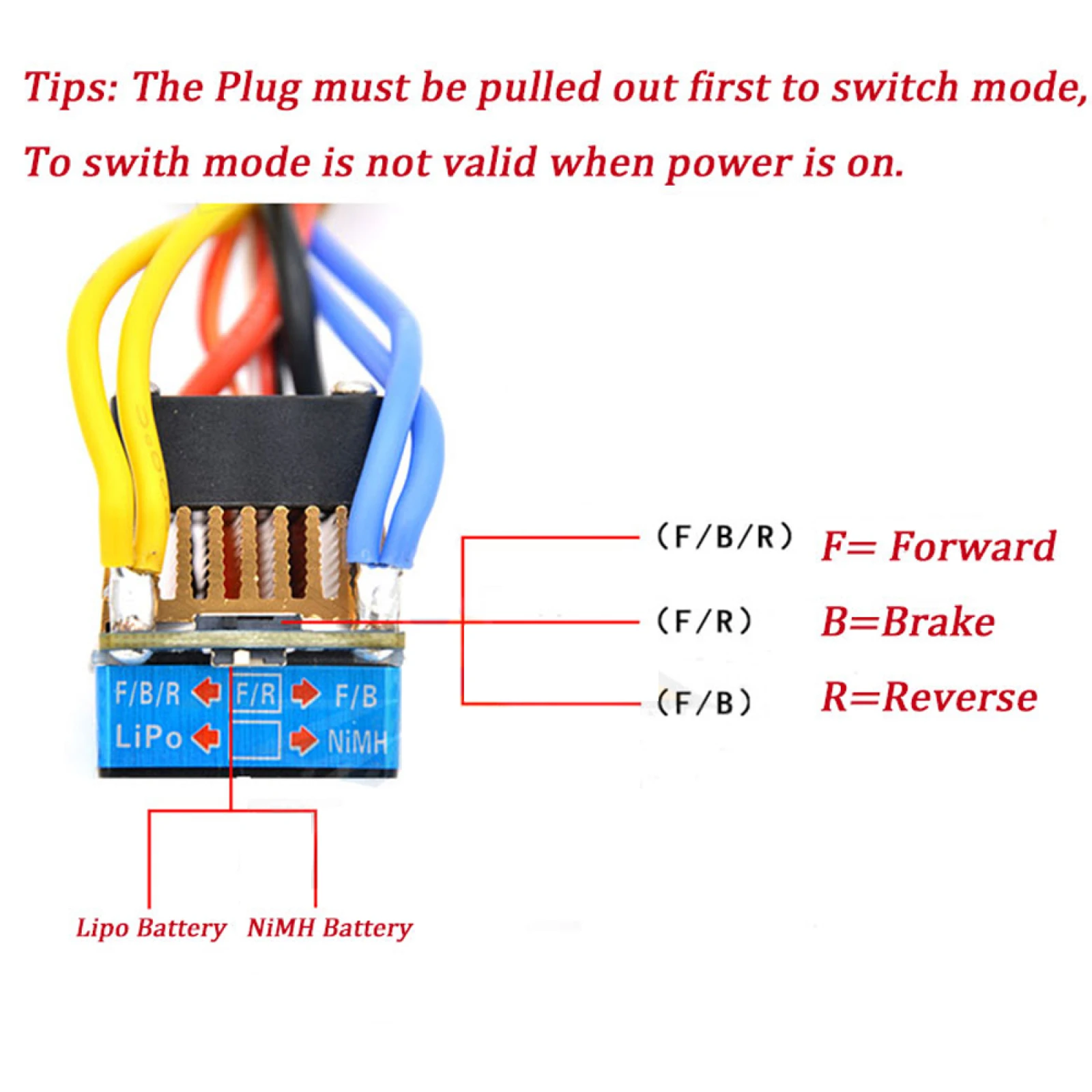 320A/480A Brushed ESC Speed Controller Waterproof Water Cooling Dual Mode for 380 540 550 775 Brushed Motor for RC Car/Boat