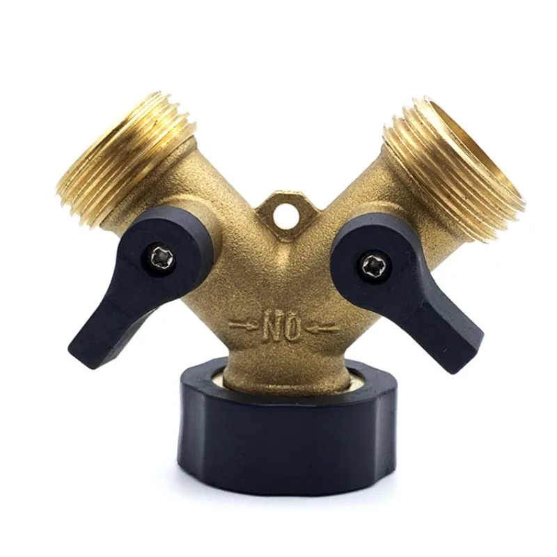 Brass Garden Ball Valve Garden Faucet Three-way Hose Diverter One-to-two Y-shaped Two-way Connector