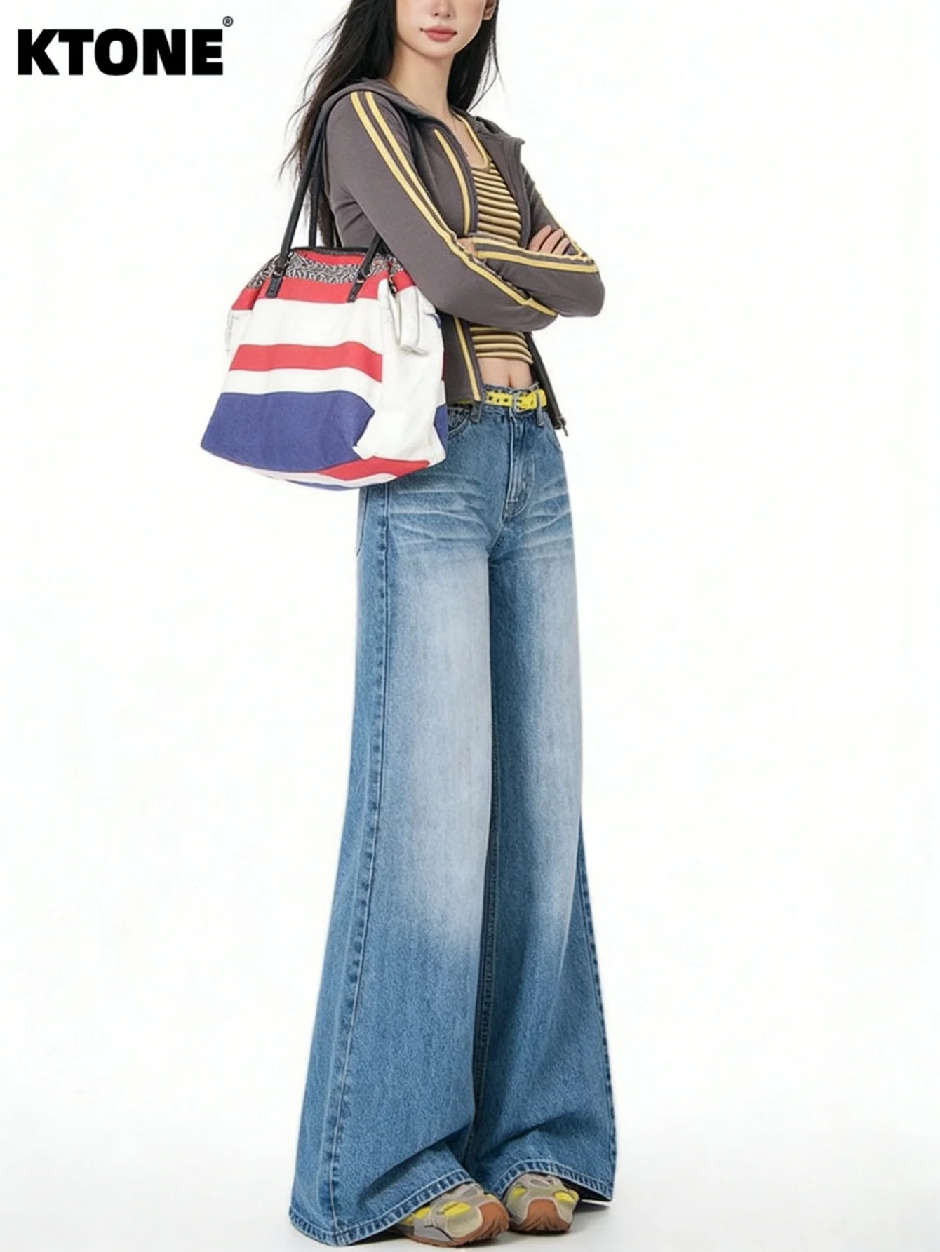 

Jeans Drip Unisex Loose Blue For Man Original Y2K Man Pants Denim No accessories or belts included