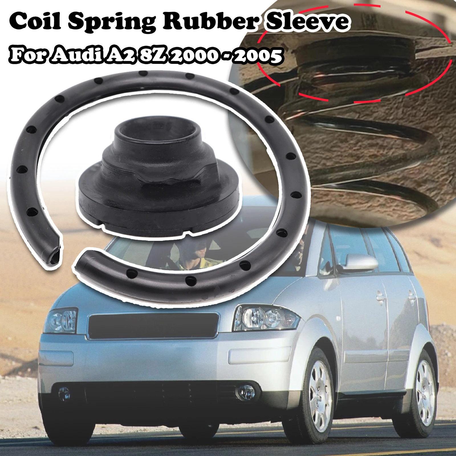 Rear Axle Coil Spring Isolator Mount Plate Shock Absorber Sleeve Top Strut Mount Buffer 1J0512149B For Audi A2 8Z 2000 - 2005
