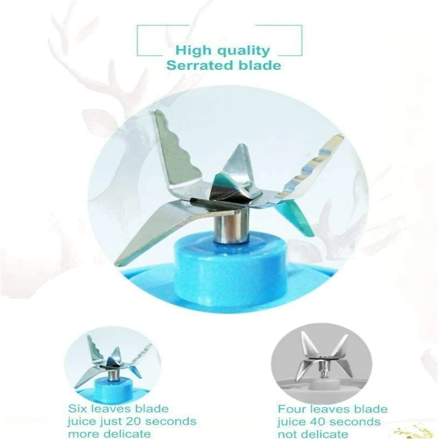 خلاط شخصي مدمج أزرق قابل لإعادة الشحن للمنزل والسفر، آلة خلط فواكه صغيرة فعالة، آلة كهربائية صغيرة