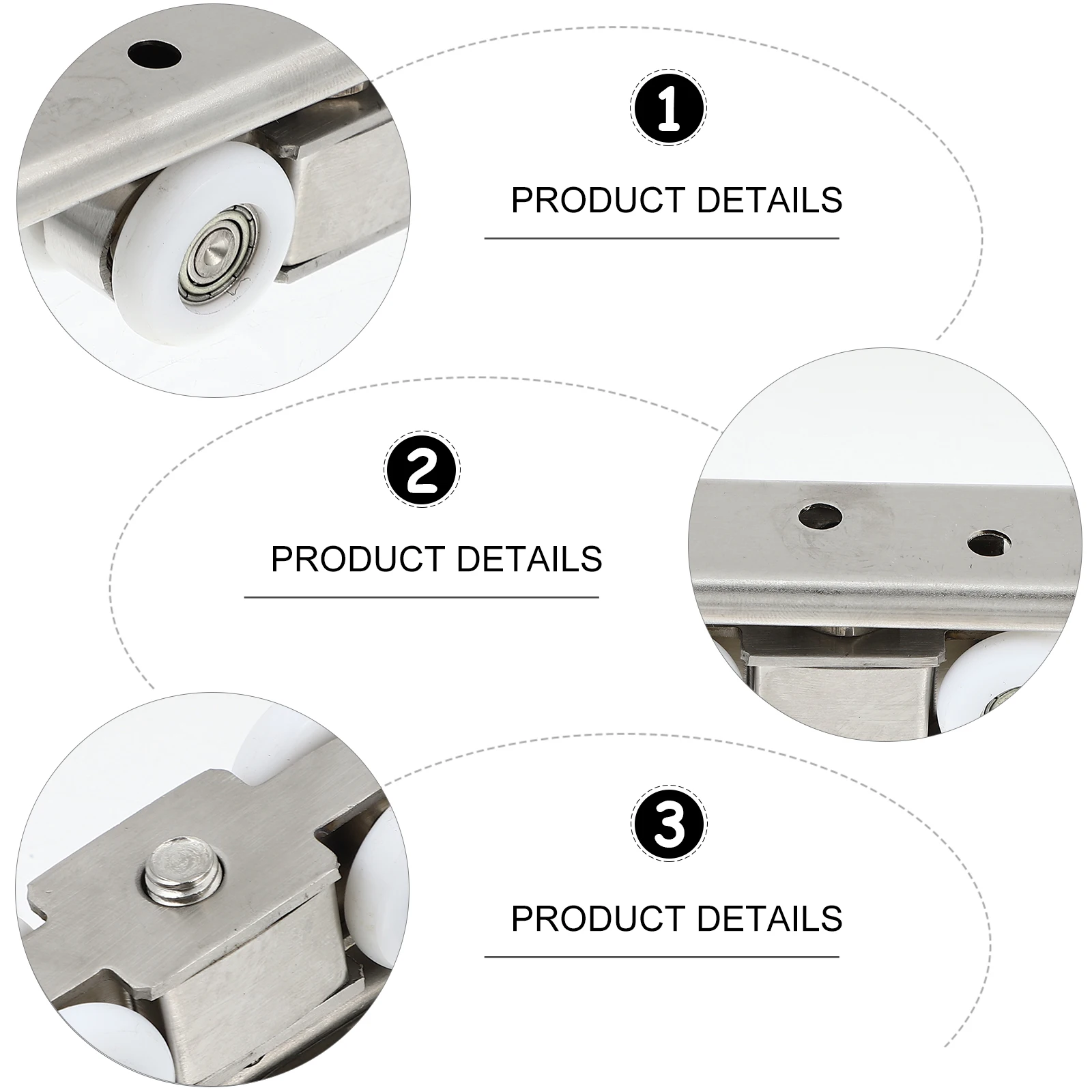 

1 Set Stainless Steel Roller Heavy Duty Hardware System For Barn Closet Sliding Door Rollers Track Hanging Wheel Sliding Track