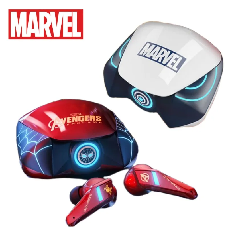 Marvel Wireless Bluetooth Headset Avengers Iron Man Spider Man Cartoon Cool Game Sports Music Headset Boys Surprise Holiday Gift