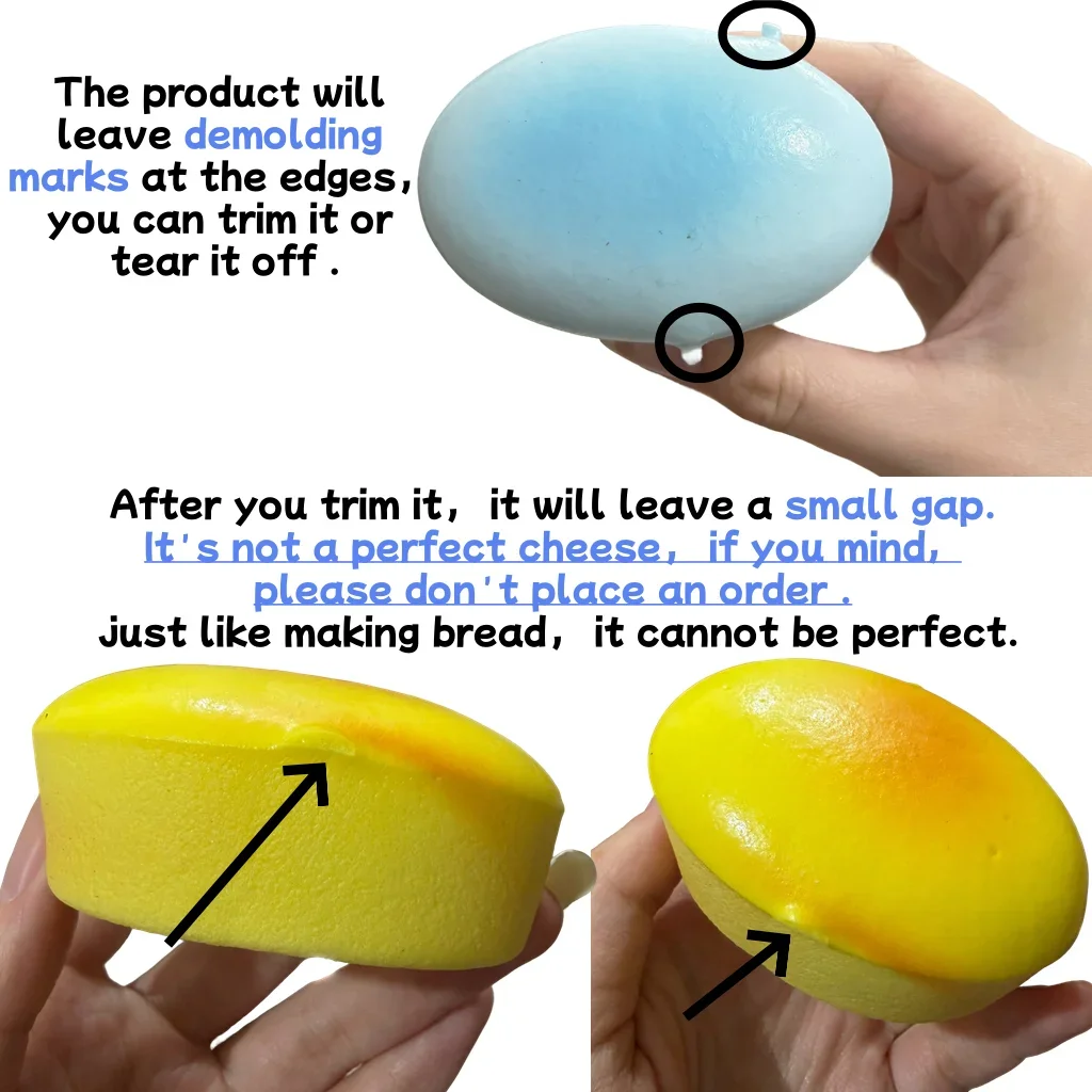 Squishy Cheese Cake Fidget Toys Slow Rising Squeeze Toys Soft Stress Relief Sensory Fidget Toy for Anxiety Squishy Toy for Adult - Detail 1