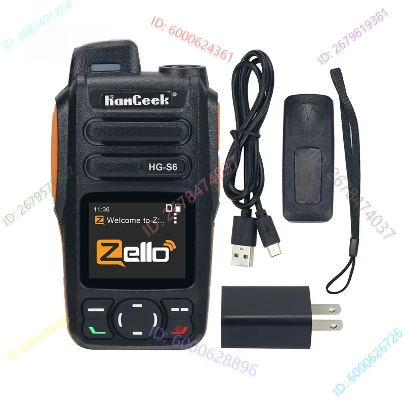 

HamGeek HG-S6 4G Network Radio Walkie Talkie Handheld Transceiver LTE/WCDMA/GSM POC Radio For Zello