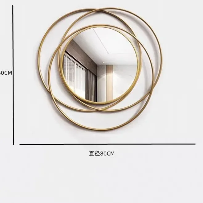 sunglasses decoration living dining room background decorative mirror wall hanging round mirror light luxury