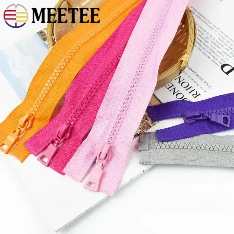 5Pc Meetee 5# Resin Zippers Close-End 15-25cm Open-End 30-80cm Zip Closure for Jacket Garment Bags Decor Zips Sewing Accessory