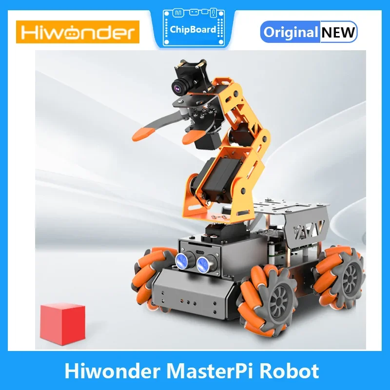 Hiwonder MasterPi  AI Vision Robot Arm with Mecanum Wheels Car Powered By Raspberry Pi Open Source Robot Car