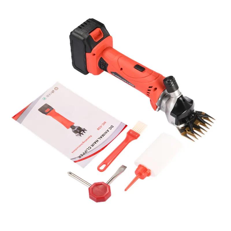 Cordless Wool Shears 21V Lithium Battery Electric Sheep Clippers 2400RPM Multi Functional Animal Shaver Rechargeable Tool