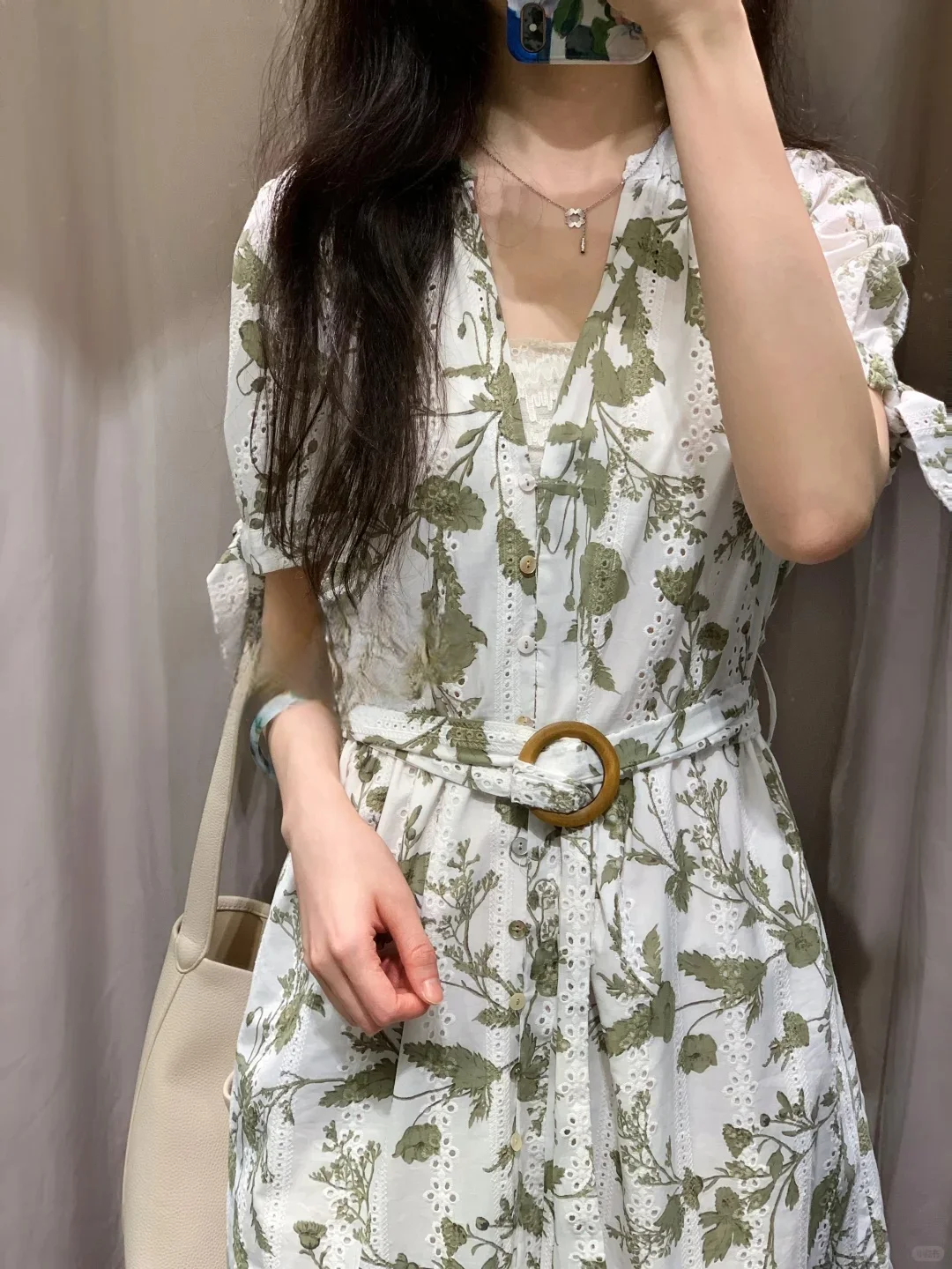

Vintage Resort Print Belt Summer Women Shirt Dress Bohemian Hollow V Neck Button Mini Dress Casual Fashion 2025 Vestidos