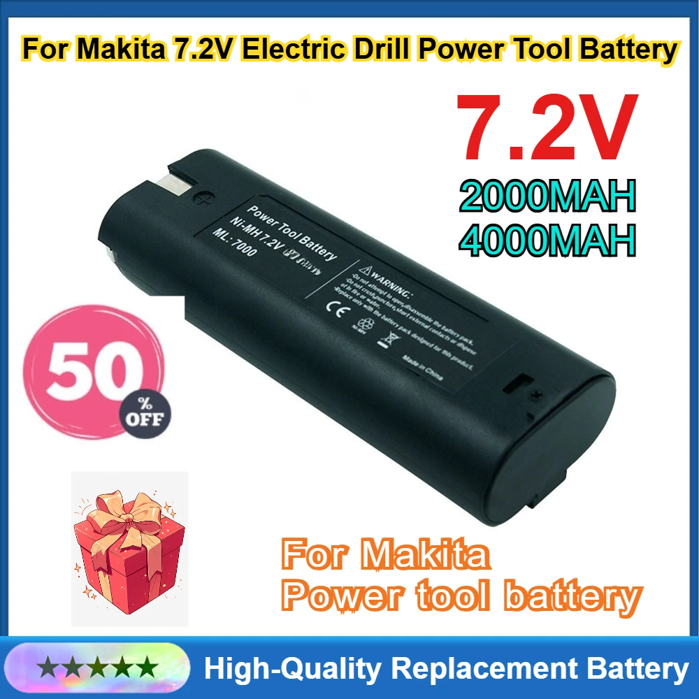 

Replacement Battery for Makita 7.2V Electric Drill Power Tool Battery ML7000 9000 6010 DF01