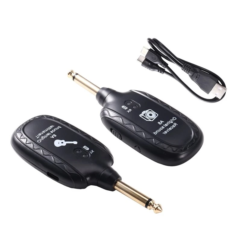 A89E-A8 Wireless Guitar System Transceiver For Electric Guitars And Basses Pickup Built-In Battery For Guitars Bass