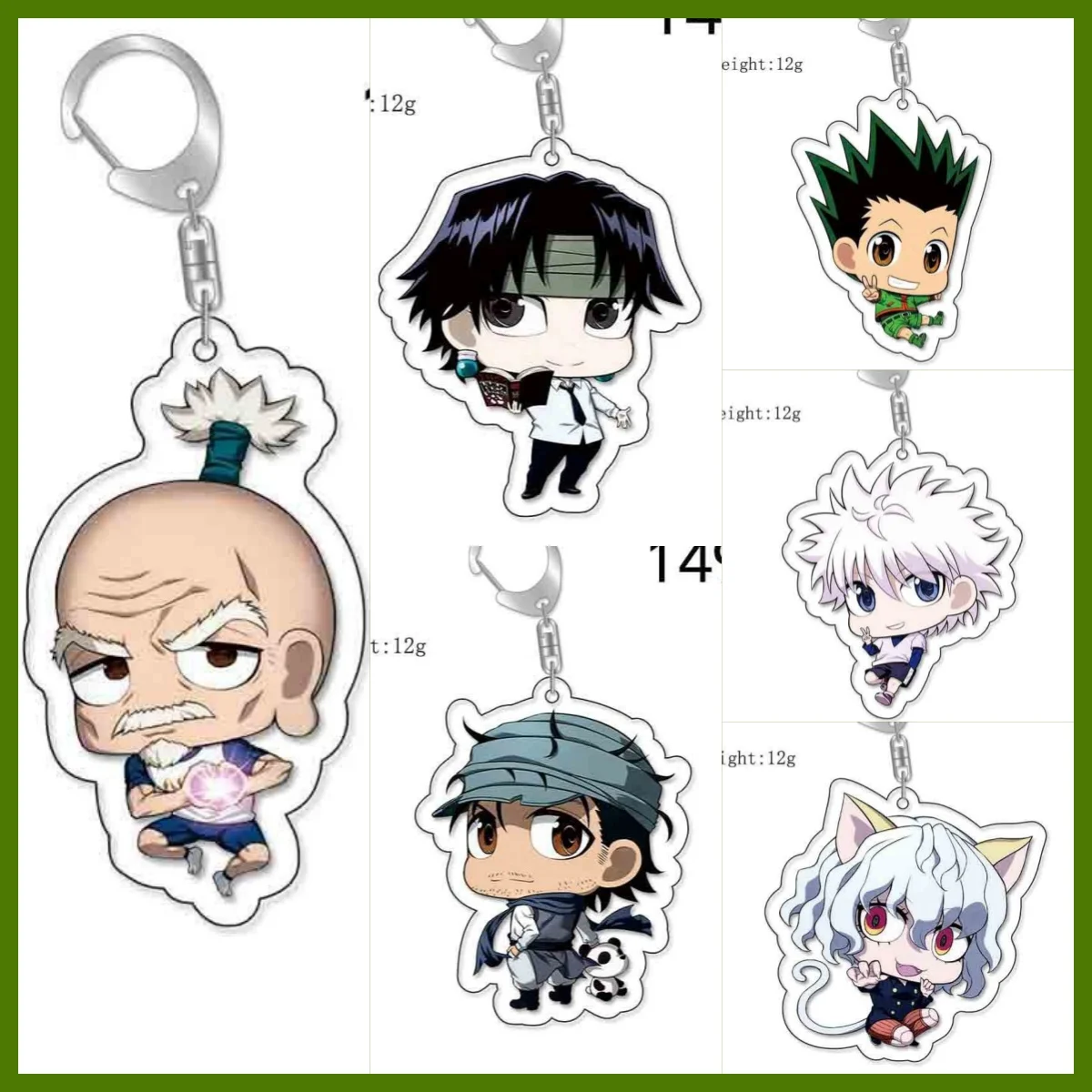 

Cartoon Anime HUNTER×HUNTER Acrylic Keychain Character Pendant Suitable Bags Keyring cosplay gifts Perfect Fans for Gift