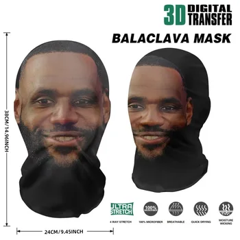 Fashion Hip Hops Balaclava Hood Hats Men Women New 3D Printed Kanye Caps Elastic Mesh Full Face Mask Unisex Cosplay Headwear