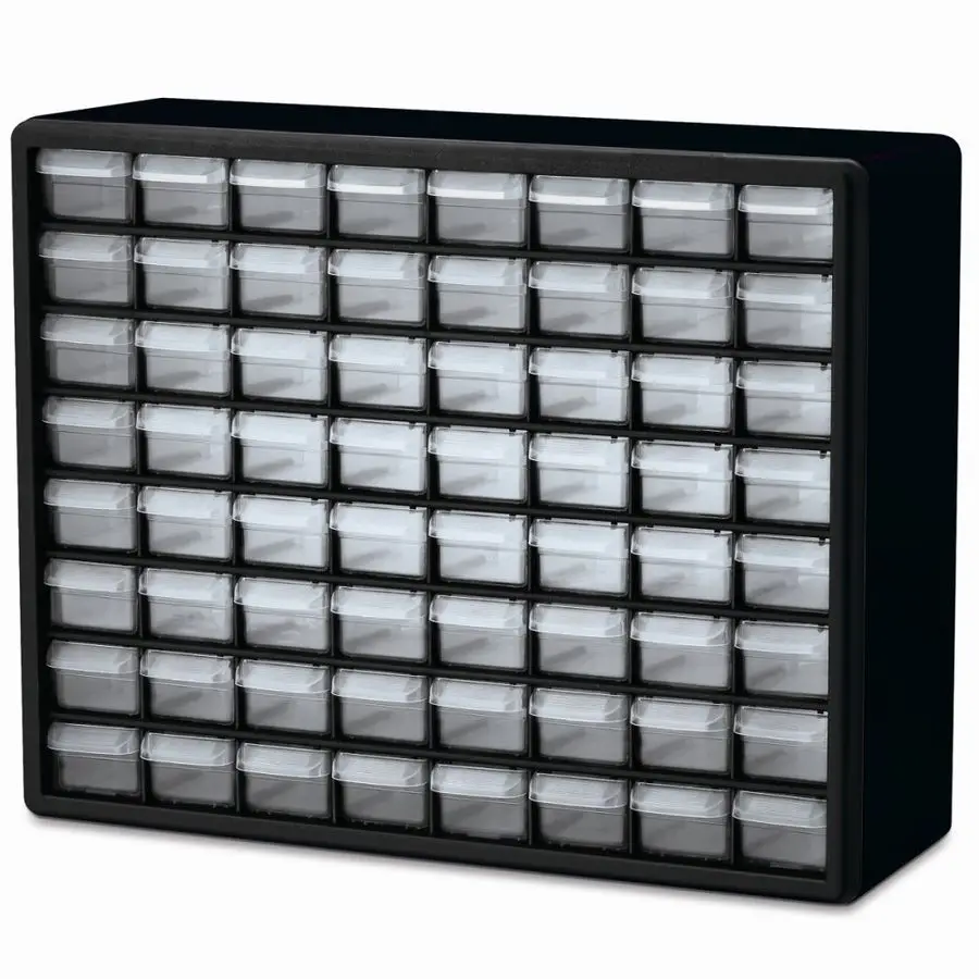 

64 Drawer Plastic Drawer Storage Cabinet for Garage Organization, Bead Organizer, Bricks Storage, Teacher Toolbox, Makeu
