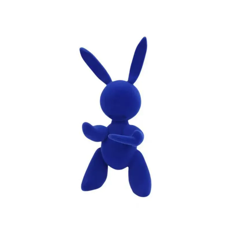 Creative and cute rabbit living room sculpture ornaments, light luxury modern soft decoration cartoon abstract art decorations