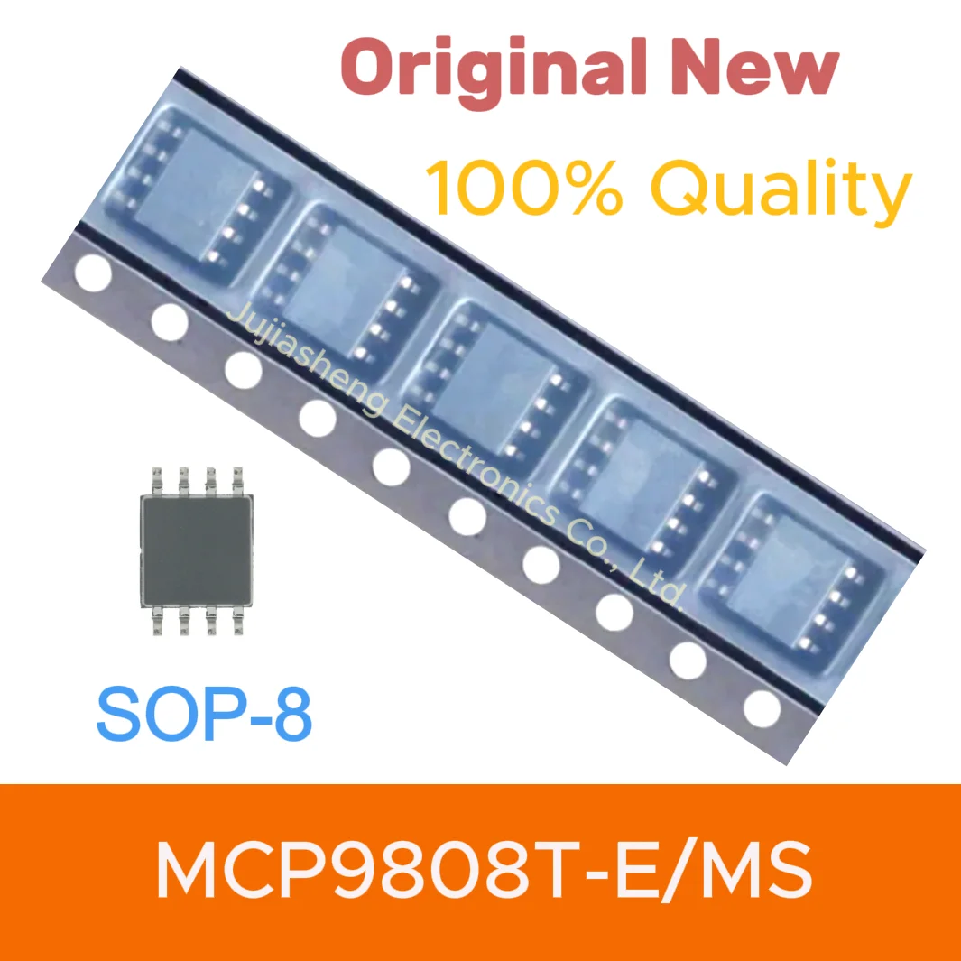 (5pcs) MCP9808T-E/MS  MSOP8  New original Temperature Sensor IC Electronic Component  integrated circuit