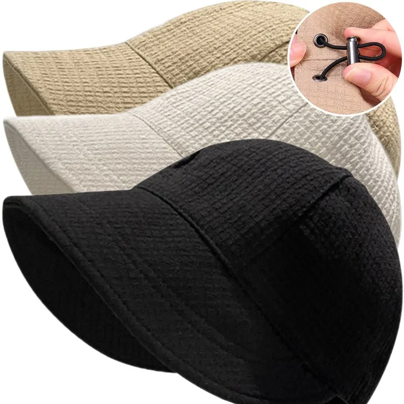 Summer Beach Hat Big Visor Sun Hats for Women Outdoor UV Protection Sport Baseball Cap Foldable Fisherman Cap Waffle Bucket Hat image 2
