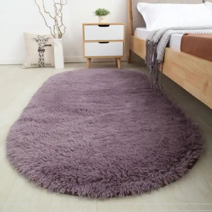 Soft Long Hair Carpet, Warm and Sweet Bedroom Carpet for Living Room, Parlor, Hallway Soft Carpet , romance Soft Rug