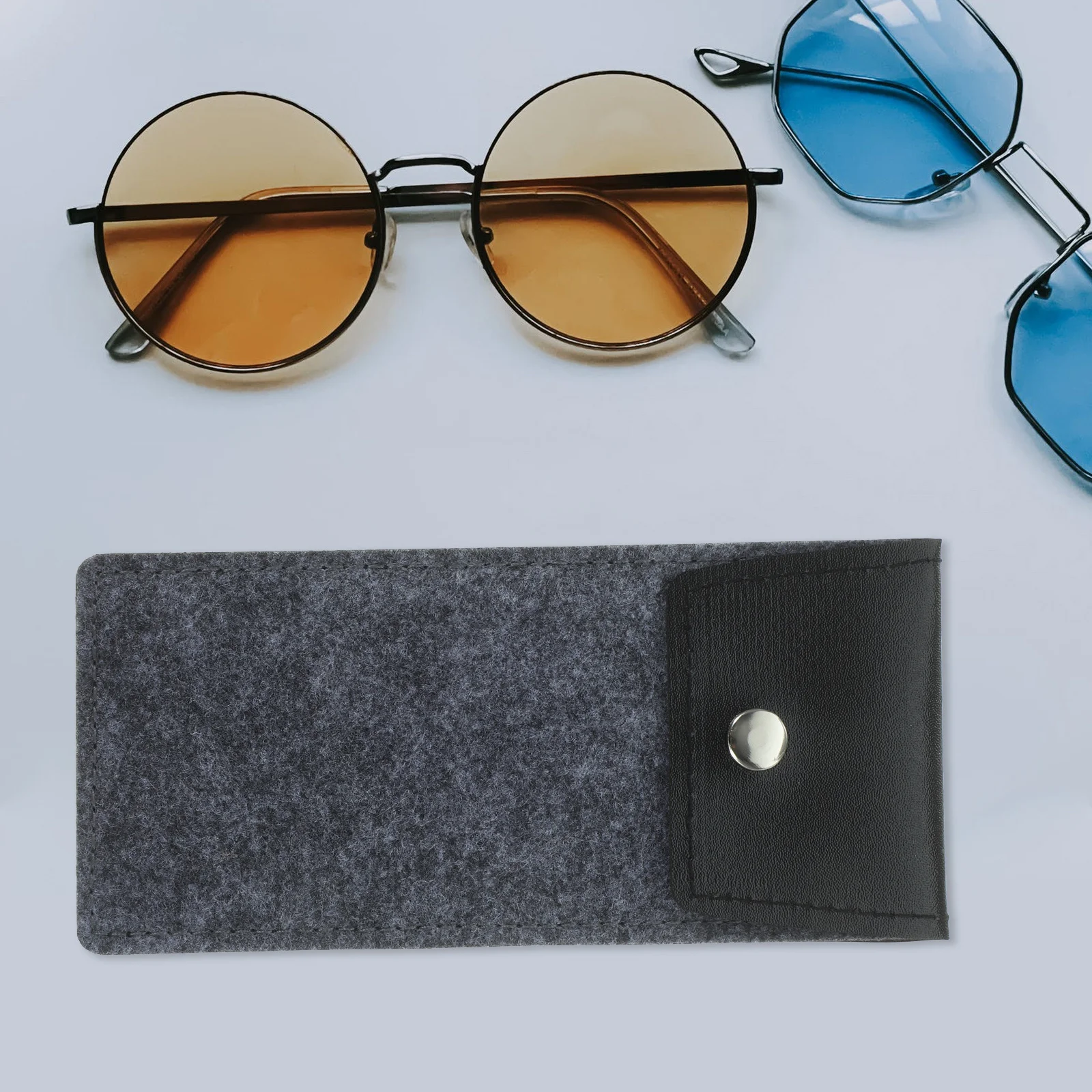 

3pcs Felt Pouch Sunglasses Storage Bag Soft Eyeglasses Case For Travel Reading Glasses Holder Compact Reusable Glasses Sleeve