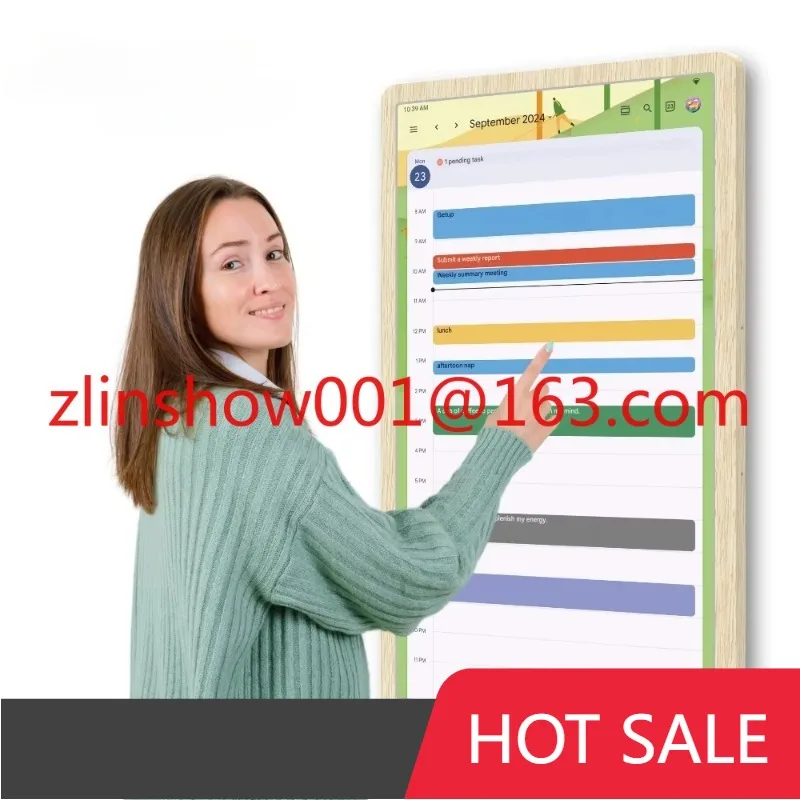 

Wall Mount 14 21.5 24 32 Inch Digital Calendar Smart Touchscreen Interactive Display for Family Schedules Wall Mount Included