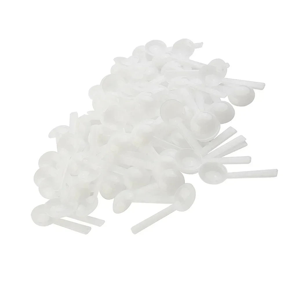 100 Uds 1g cuchara medidora de plástico reutilizable de grado alimenticio PP cuchara medidora leche café cucharadita leche en polvo herramienta de cocina