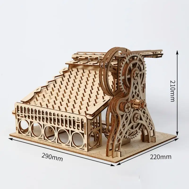 مجموعة تشغيل رخامية خشبية ثلاثية الأبعاد من OUZEY، مجموعات مكعبات بناء ألغاز DIY للبالغين والمراهقين، لعبة جذعية تعليمية وهدية فريدة من نوعها