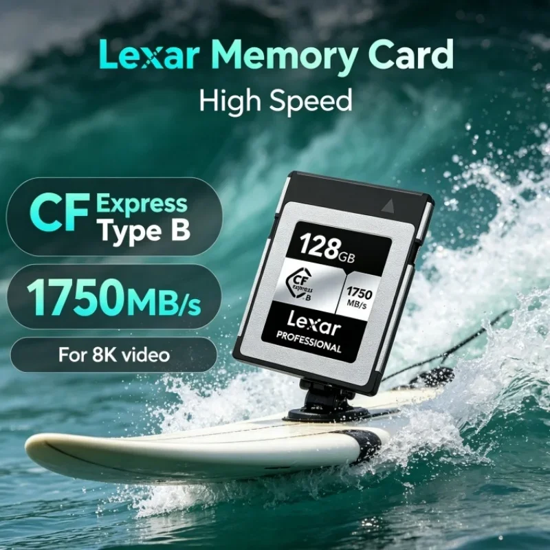 Lexar CFexpress Type B Memory Card Storage Card 128GB 256GB 512GB Read 1750MB/s CF express Type B Card For Videographers