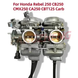 Motorcycle Engine Twin Cylinder Carburetor For Honda Rebel 250 CB250 CMX250 CA250 CBT125 Carb Air Intake Fuel Moto Accessories