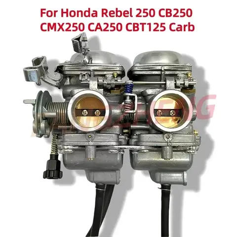 Motorcycle Engine Twin Cylinder Carburetor For Honda Rebel 250 CB250 CMX250 CA250 CBT125 Carb Air Intake Fuel Moto Accessories