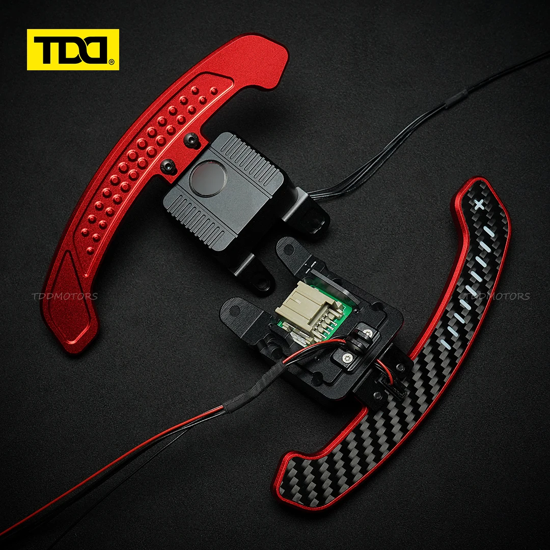 

TDD Carbon Fiber LED Magnetic Steering Wheel Paddle Shifters For Cadilac CT4 CT5 Escalade V XT4 Magnetic Attraction Function