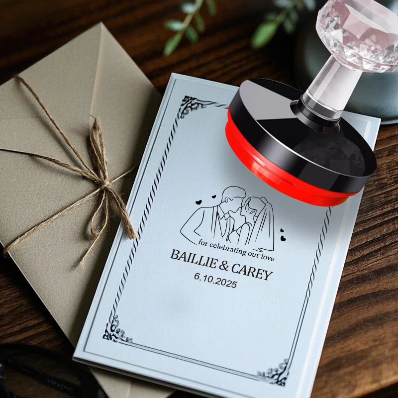Custom-Made Seal Stamp for Wedding Stationery - Engraved DIY Craft Tools, Popular Calligraphy Supplies & Event Decor Accessories - view 4