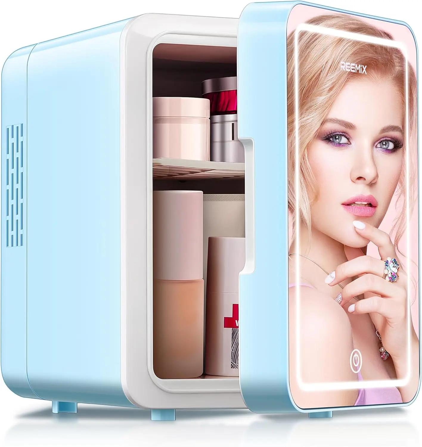 

Компактный мини-холодильник на 4 л с питанием от сети/аккумулятора, портативное охлаждение для 6 банок, легкий и эффективный, идеально подходит для путешествий и