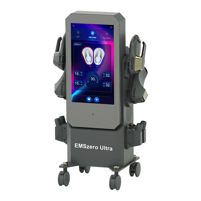 2026 Newest Neo Muscle Sculptor 4-Handle EMS Smart Toning Machine HD Large Screen Stainless Steel ABS Construction 1 Year