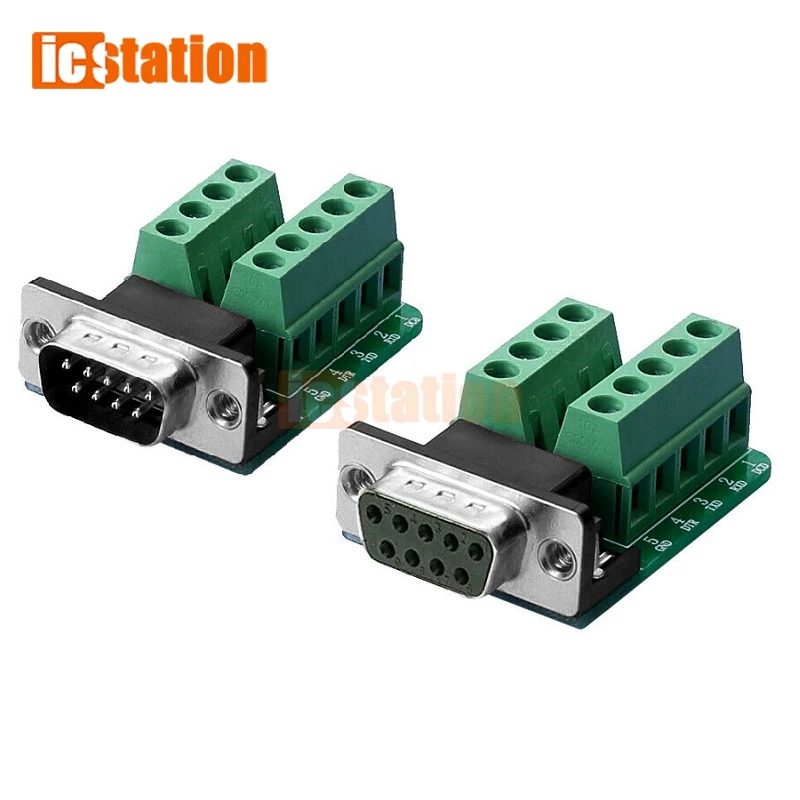 DB9 connector Terminal Module RS232 RS485 Adapter Signals Interface Converter Male Female COM D sub 9Pin