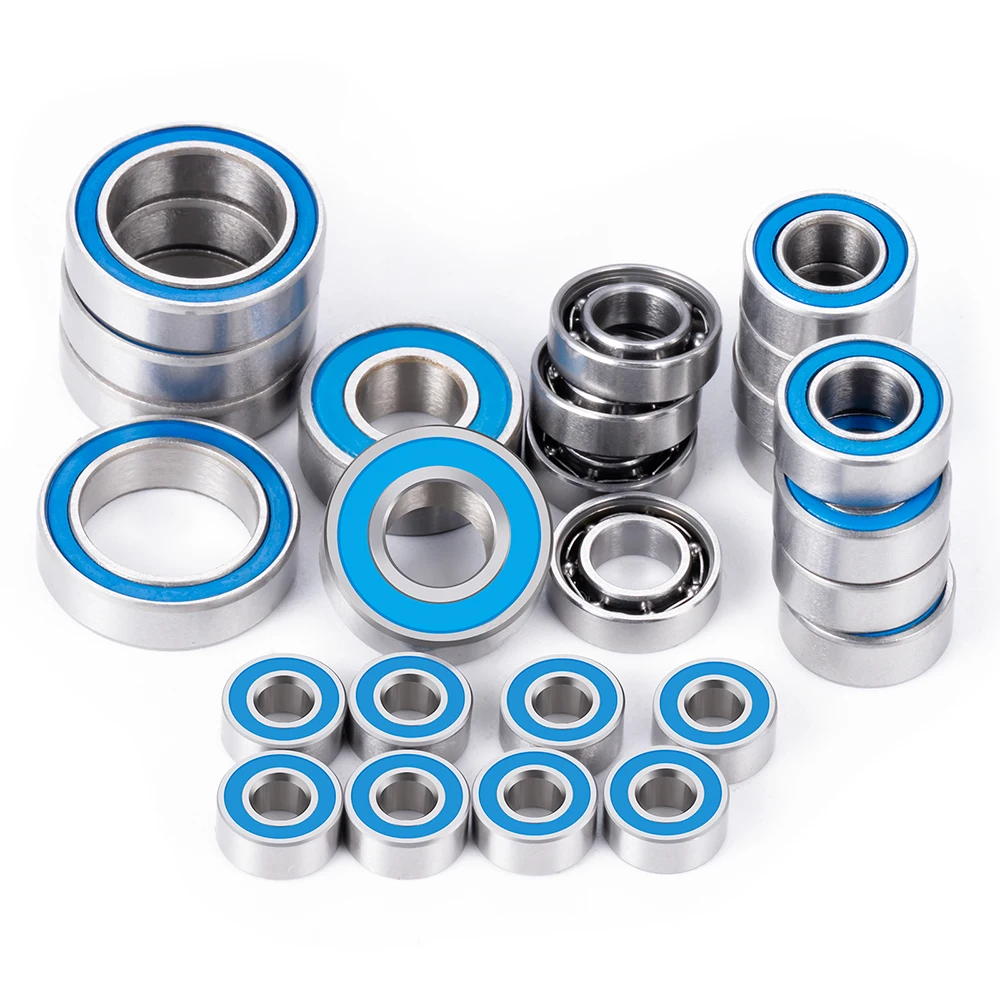 YEAHRUN Blue Sealed Deep Groove Ball Bearings Wheel Hubs Axle Sealed Bearing for 1/10 RC Car Truck Team Associated Upgrade Parts