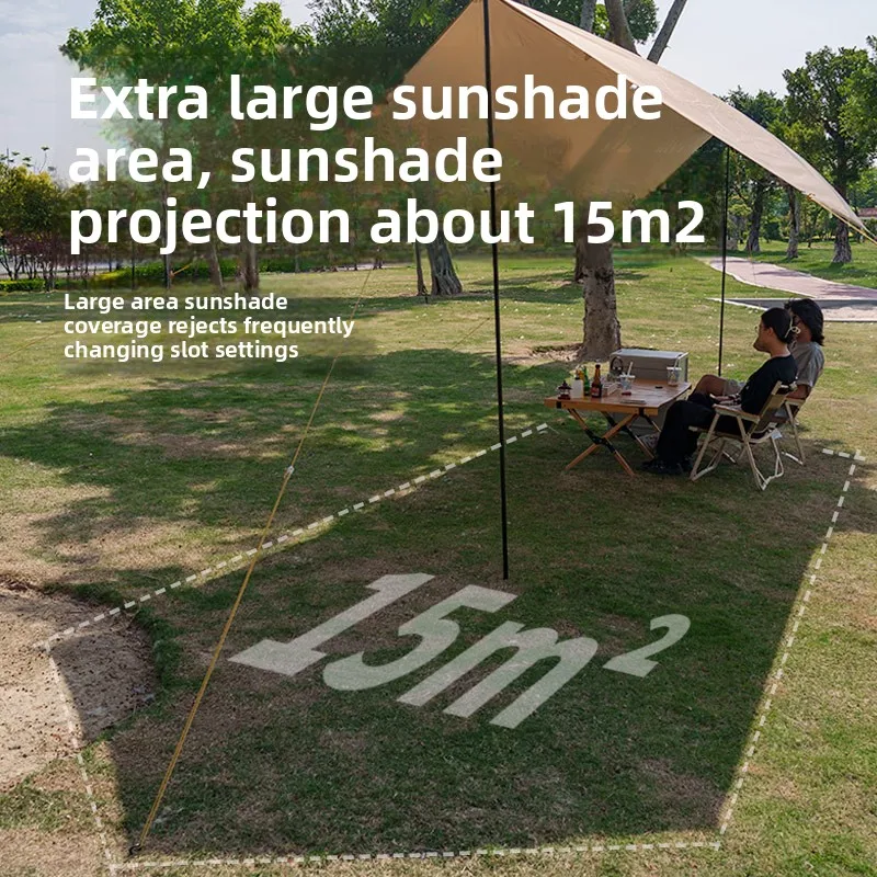 

SF UL 210T Poleless Canopy, Sun Protection, UV Protection Rain Protection, Exquisite Camping Outdoor Sunshade, Silver-coated