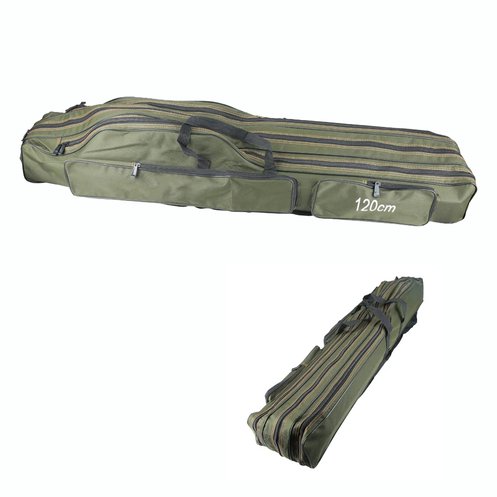 

Fishing Bag Pole Carrier Rod Travel Case Sea ​​pole Watertight Army Green Canvas