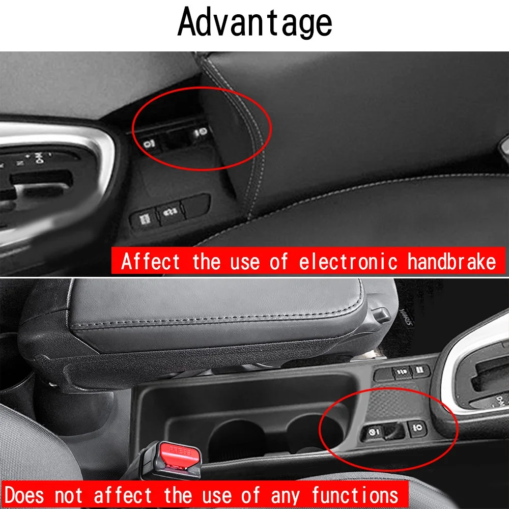 Black Center Console Armrest Box Storage Box Interior Accessories for Toyota Yaris/Yaris Hatchback/Yaris Cross