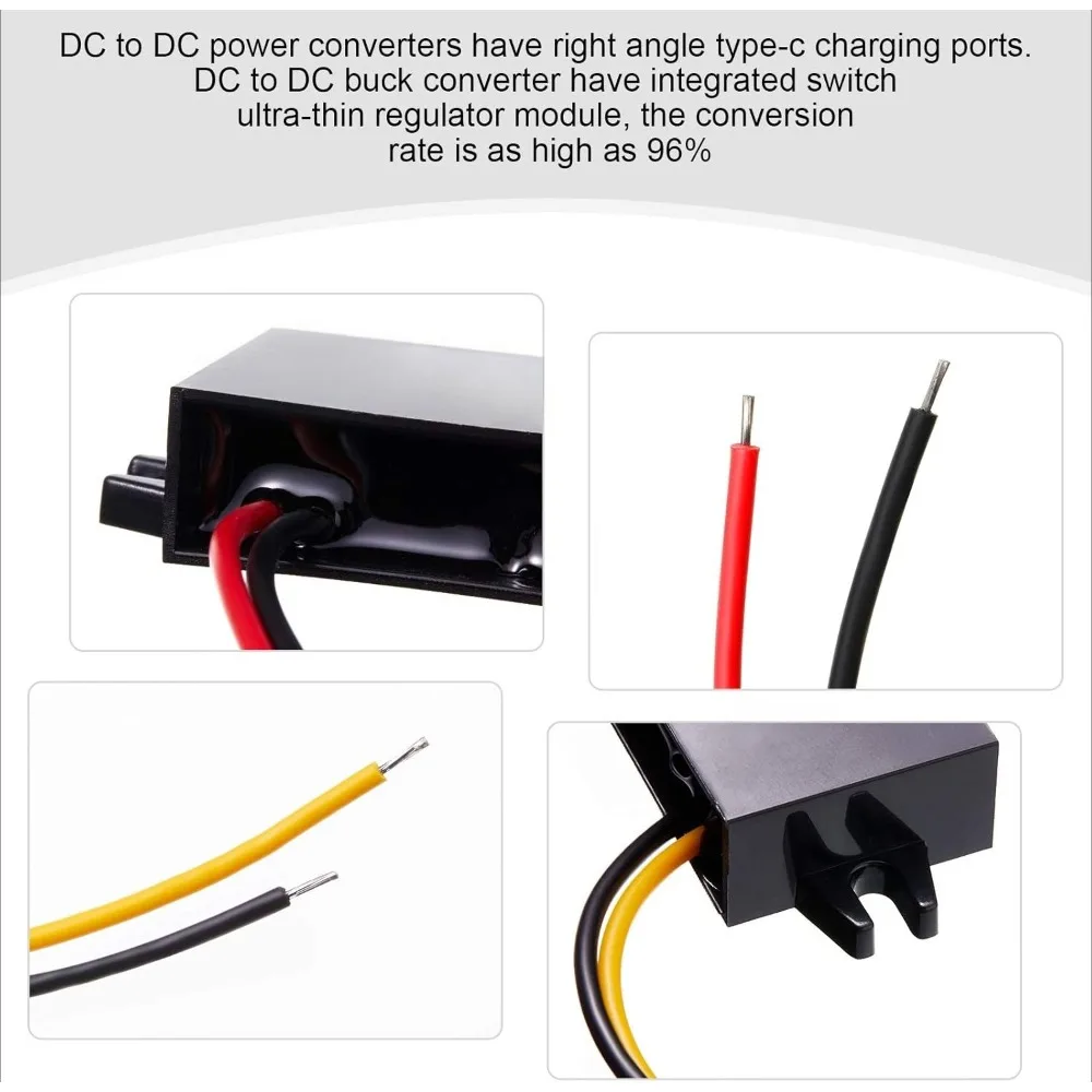 DC 12V To 5V Buck Converter Module Reduced Voltage Regulator Car Power Output Power Adapter Wire Interface For Car LED Display