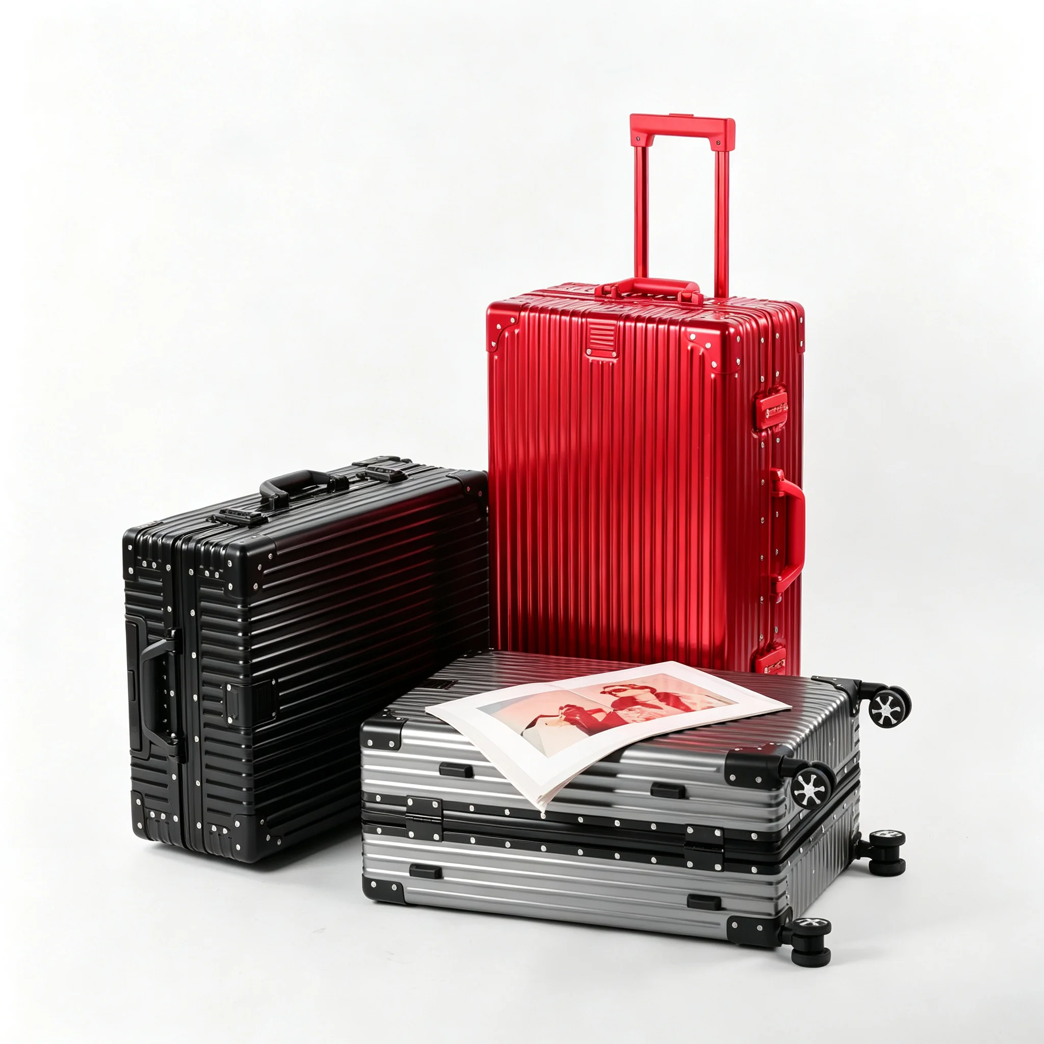 Bunnyfly Magnesium Aluminum Carry-On Spinner Suitcase Hard Shell Luggage High-Quality Travel Koffer Set Alloy Valigia