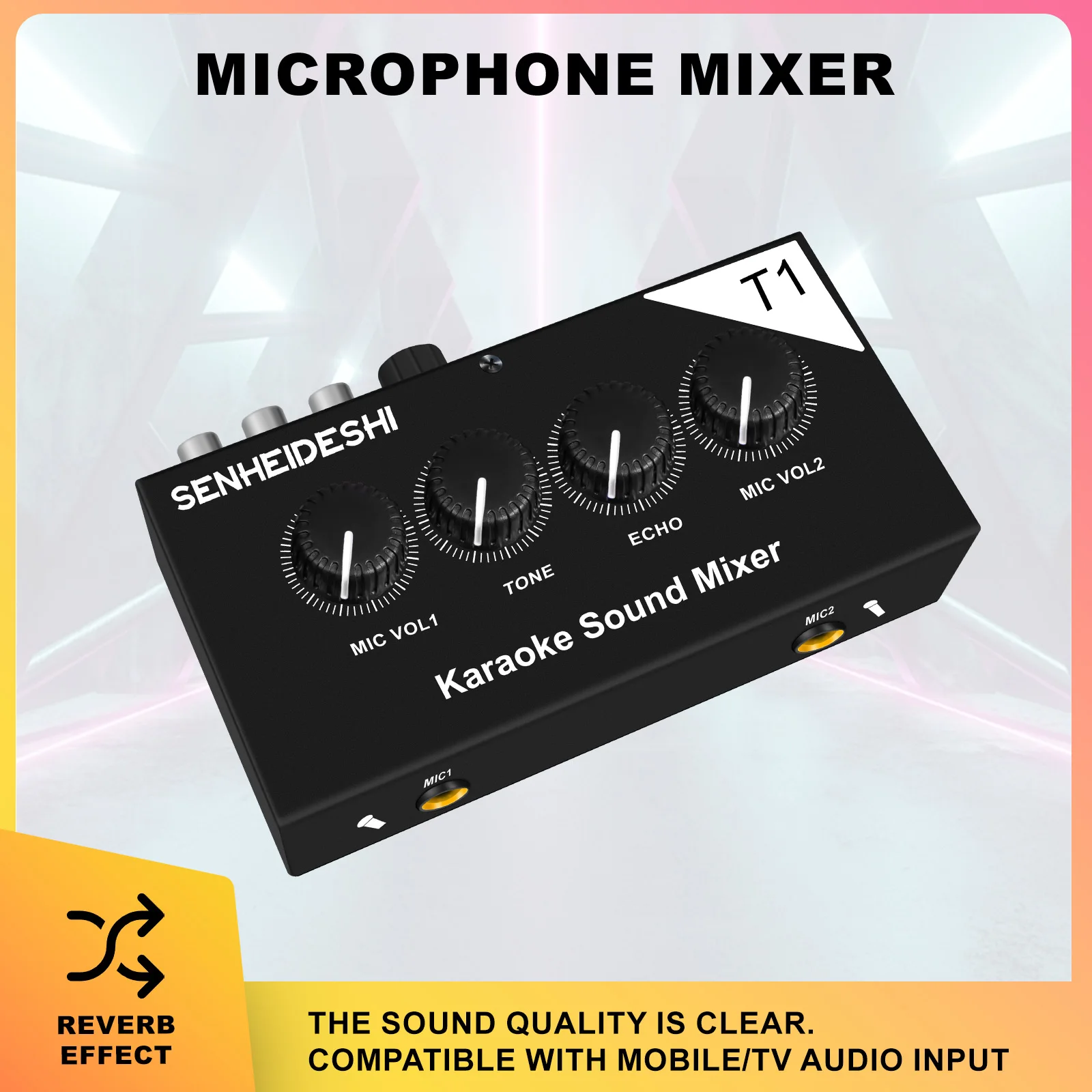

12V reverb set for home karaoke, TV karaoke, reverb mixer, home karaoke, outdoor mixing console