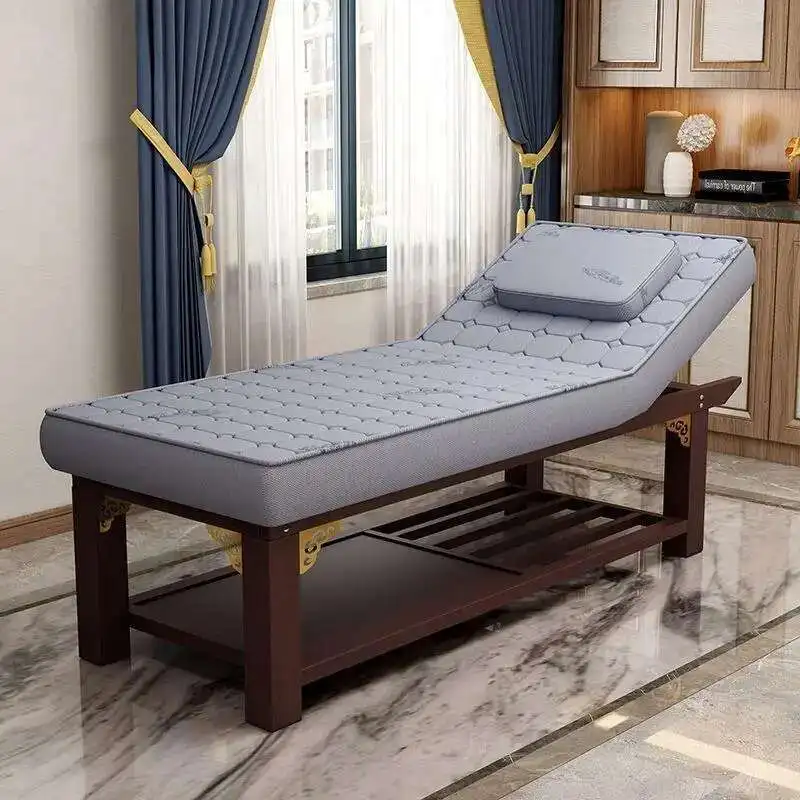 

Face Tattoo Lash Massage Bed Beauty Wooden Knead Ear Cleaning Massage Table Adjust Sleep Lettino Estetista Salon Furniture WKMTB