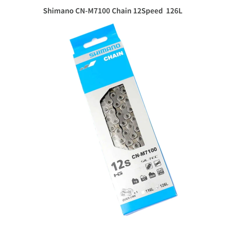 Shimano โซ่ M8100 CN-M7100 SLX XT โซ่จักรยานเสือภูเขา12สปีดโซ่จักรยานเสือภูเขา126L โซ่จักรยานเสือหมอบ