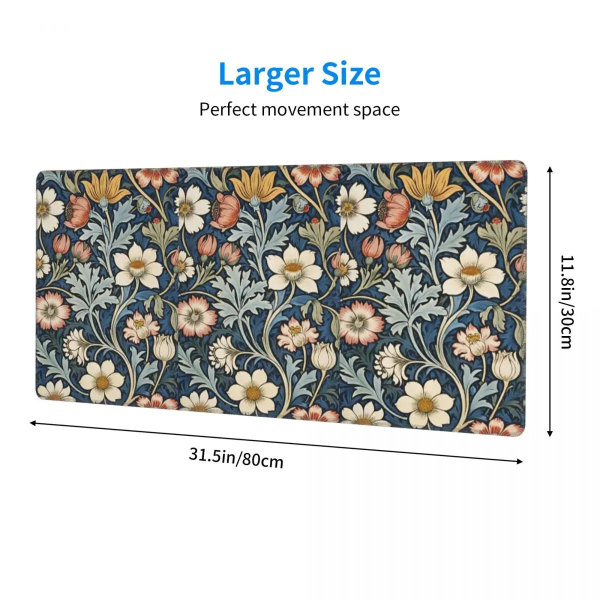 Framed William Morris Botanical Bliss Large Mouse Pad Computer Keyboard Mouse Mat Gamer PC Laptop Desk Mat Office Table Mats