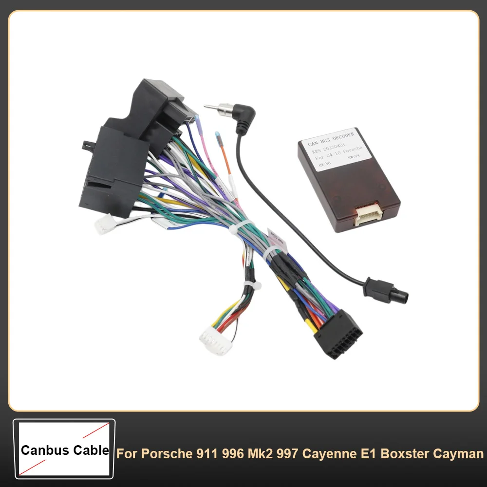 16 Pin CAN BUS Decoder Wiring Harness Adapter ISO Connector Cable For Porsche 911 996 Mk2 997 Cayenne E1 Boxster Cayman