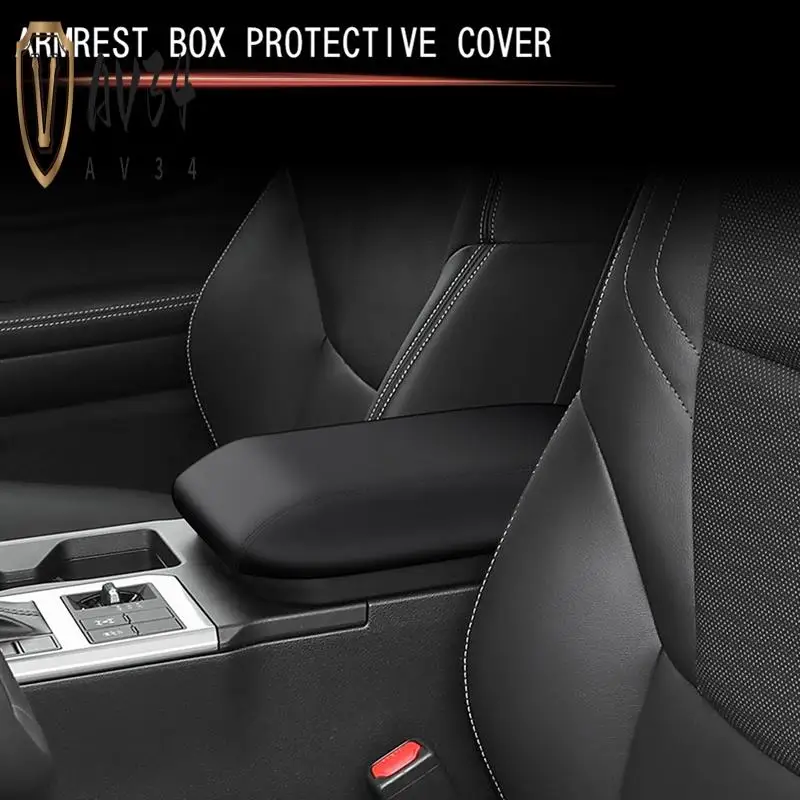 

AV34-Car Center Console Armrest Box Cover Armrest Box PU Leather Panels For Toyota Prado LC250 2024