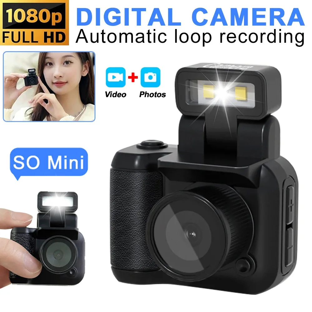 Mini Camera With Screen CMOS Indoor Home Outdoor 1080p Sports Vintage Mini Camera Video Recorder Travel Portable Camera Y4000